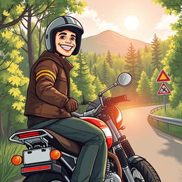 Une illustration pour 'Le guide du motard débutant'