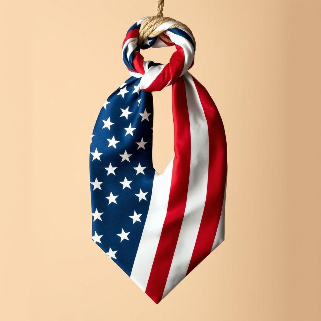 An American tie designed to look like a noose