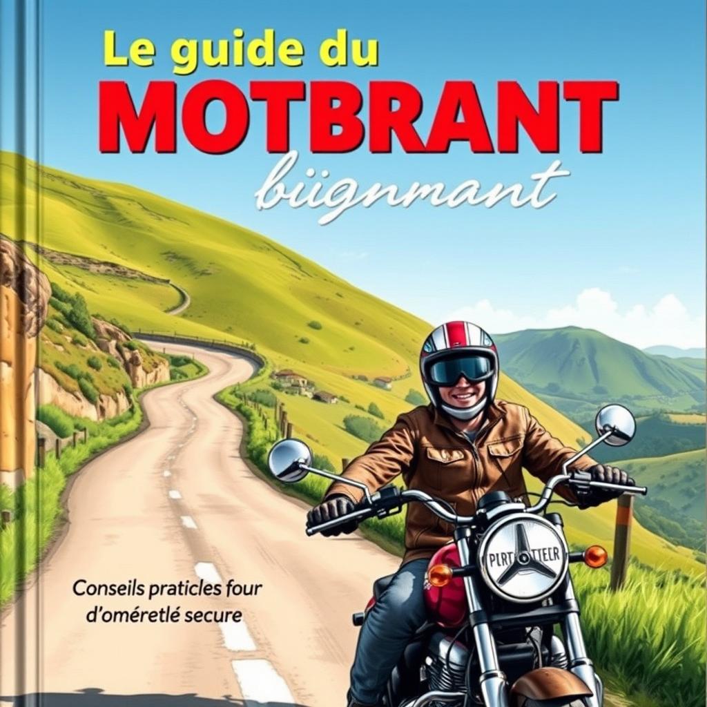 Une couverture de livre en français intitulée 'Le guide du motard débutant'