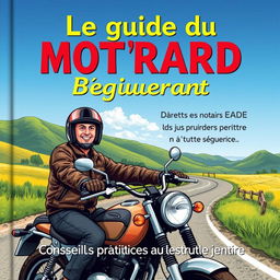 Une couverture de livre en français intitulée 'Le guide du motard débutant'
