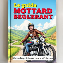 Une couverture de livre en français intitulée 'Le guide du motard débutant'