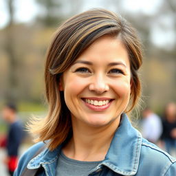 A portrait of a person with a body mass index (BMI) of 25, showcasing a healthy and balanced appearance
