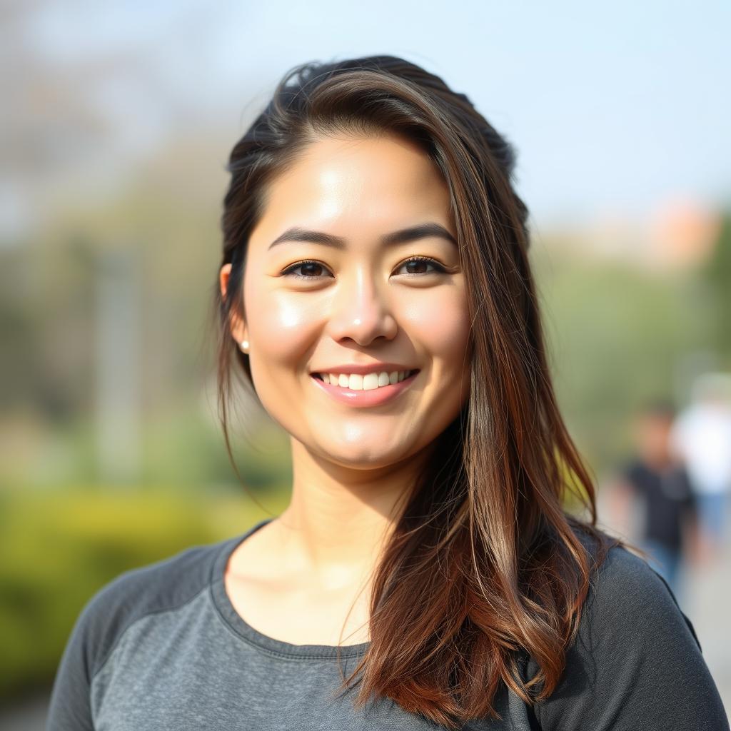 A portrait of a person with a body mass index (BMI) of 25, showcasing a healthy and balanced appearance