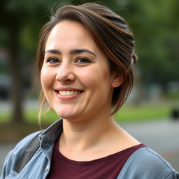 A portrait of a person with a body mass index (BMI) of 25, showcasing a healthy and balanced appearance