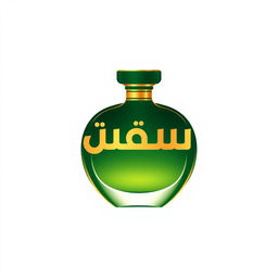 A modern logo design featuring the name 'بيرو' (Peru) creatively transformed into a perfume bottle shape