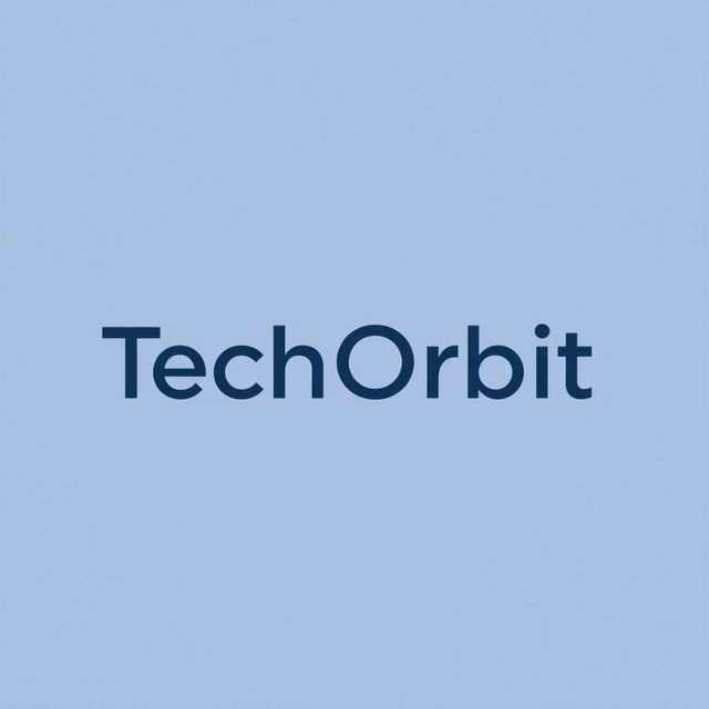 A sleek and modern logo design for 'TechOrbit'