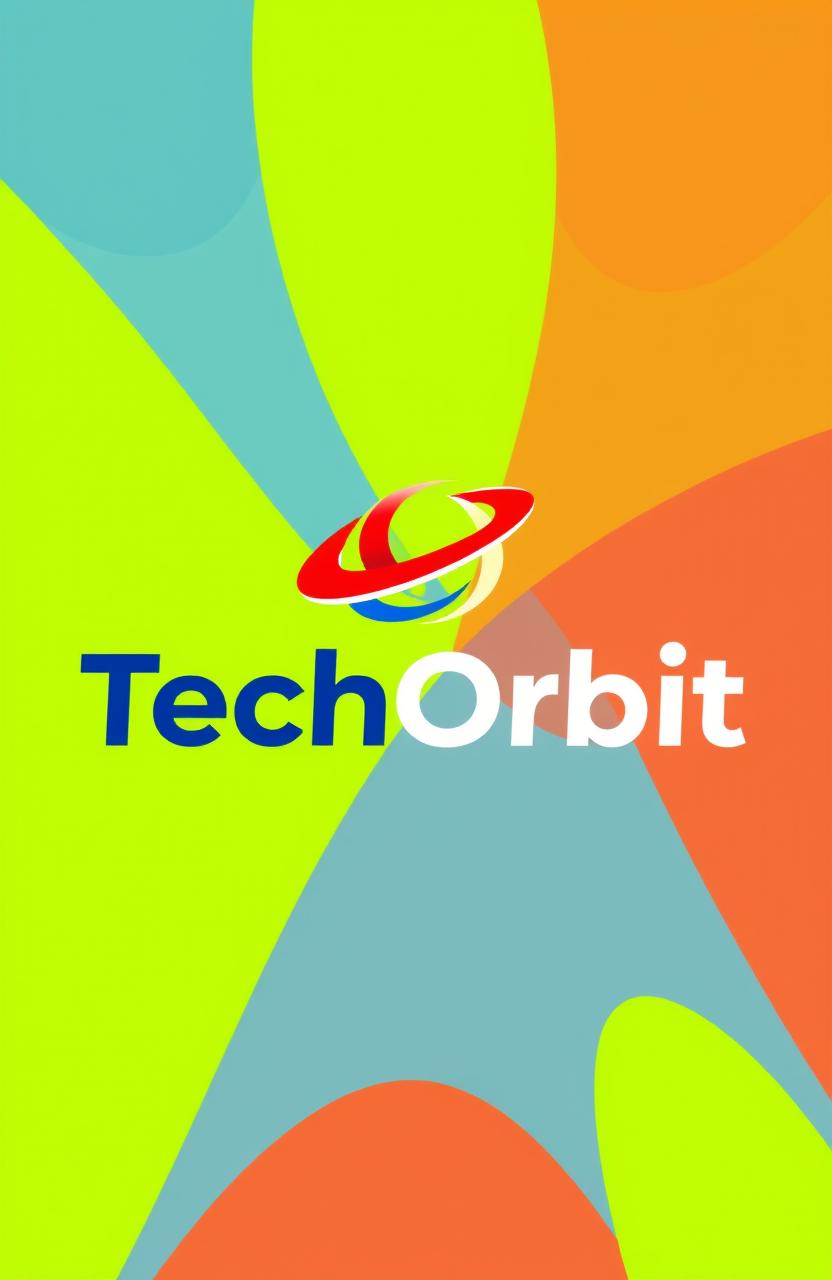 A logo design for "TechOrbit", characterized by a strict and modern aesthetic