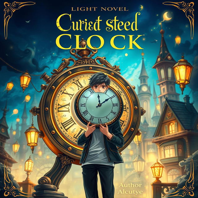 A beautifully illustrated book cover for a light novel featuring a cursed clock