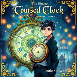 A beautifully illustrated book cover for a light novel featuring a cursed clock