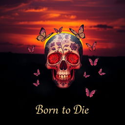 A visually striking image that embodies the phrase 'Born to Die' in a thought-provoking way