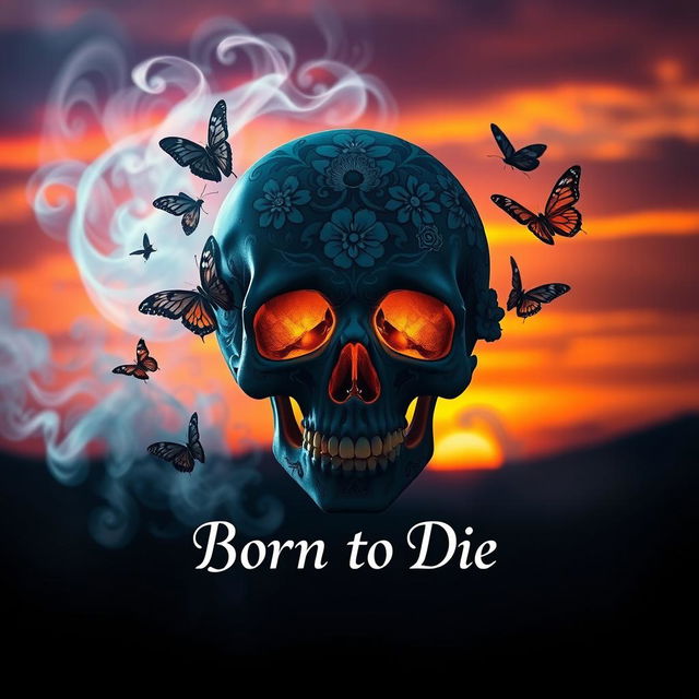 A visually striking image that embodies the phrase 'Born to Die' in a thought-provoking way