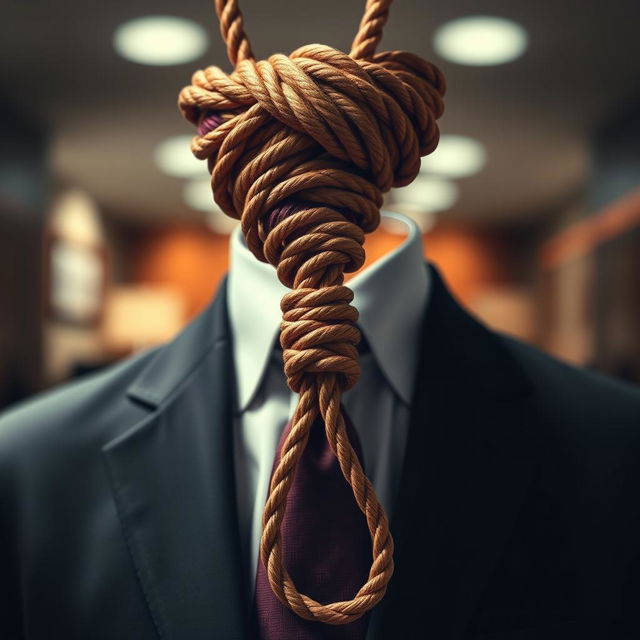 A creative interpretation of a noose designed as a necktie