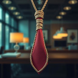 A creative interpretation of a noose designed as a necktie