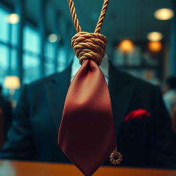 A creative interpretation of a noose designed as a necktie