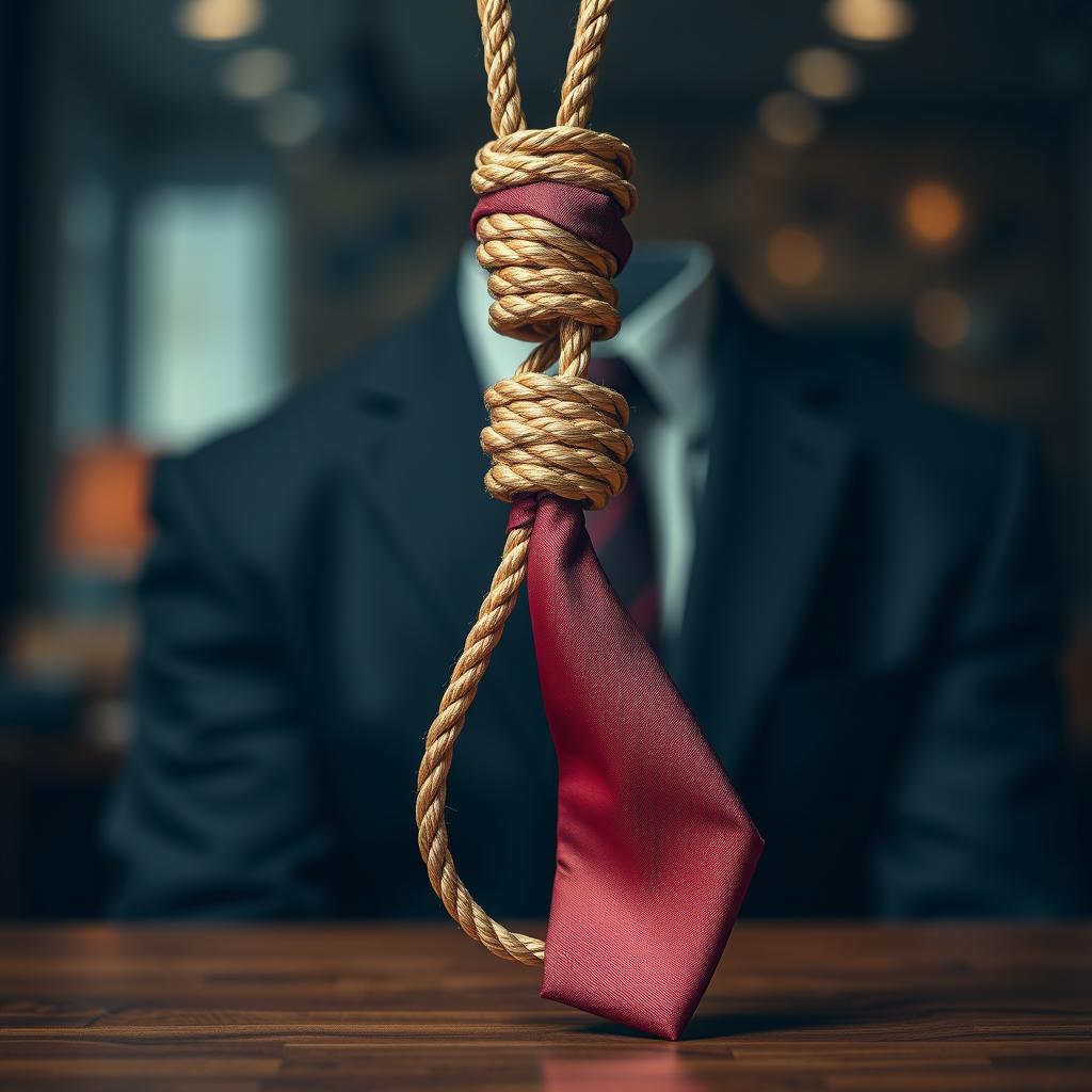A creative interpretation of a noose designed as a necktie