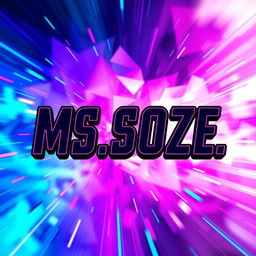 A vibrant phone wallpaper featuring the text 'MS