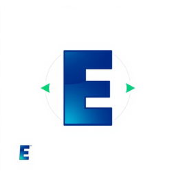 A stylish and modern logo design featuring the letter 'E'