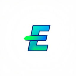 A stylish and modern logo design featuring the letter 'E'