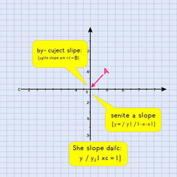 A clear diagram illustrating a line passing between two distinct points on a Cartesian coordinate plane, showcasing the slope of the line