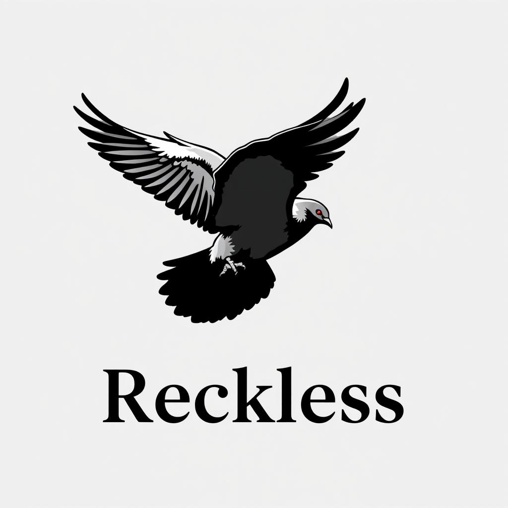A striking profile photo for a Telegram channel featuring a flying pigeon with wounded wings, embodying a sense of resilience and struggle