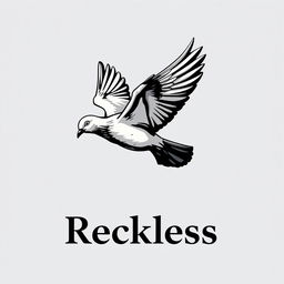 A striking profile photo for a Telegram channel featuring a flying pigeon with wounded wings, embodying a sense of resilience and struggle