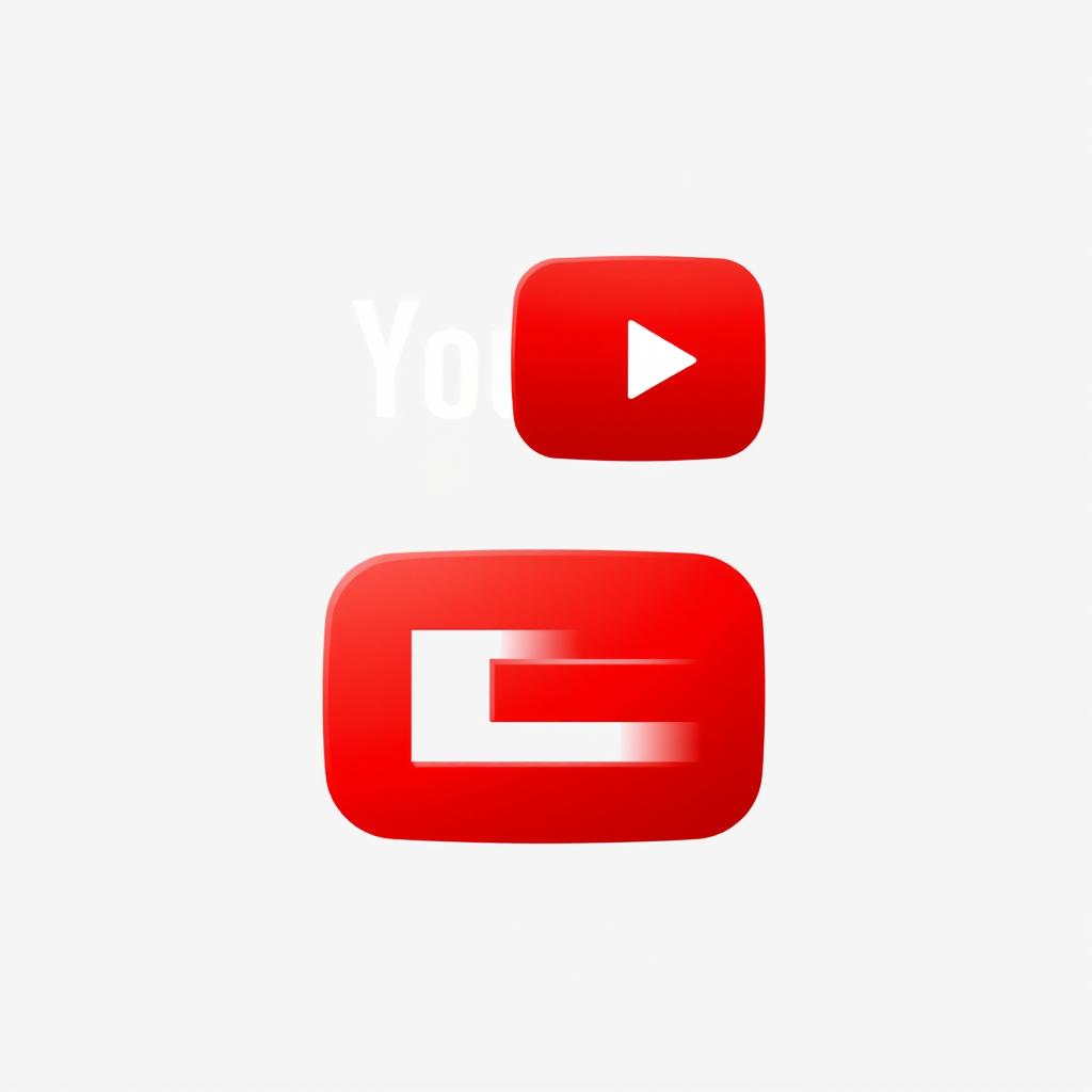 A modern logo design featuring a creative integration of the YouTube logo and the letter 'E'