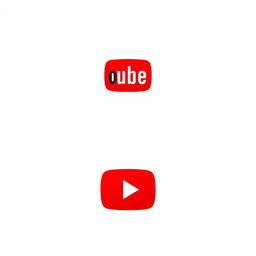 A modern logo design featuring a creative integration of the YouTube logo and the letter 'E'