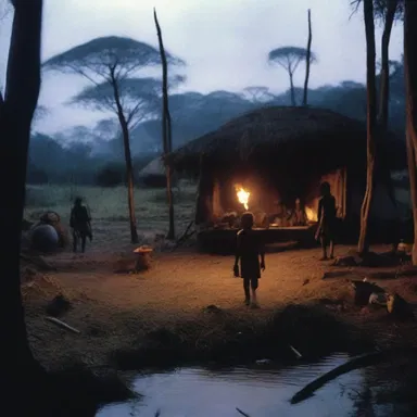 The eerie music and dimly lit scenes created a swazi atmosphere in the horror film.