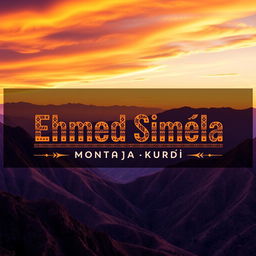 A vibrant and eye-catching YouTube channel cover design featuring the name 'Ehmed Simêla / Montaja Kurdî'