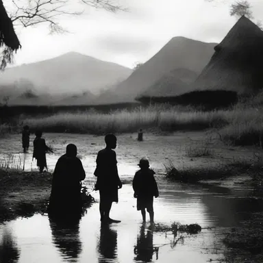 The eerie music and dimly lit scenes created a swazi atmosphere in the horror film.