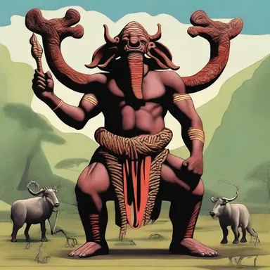 According to Swazi mythology, the creator god shaped the world and all its creatures.