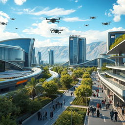 A futuristic vision of Saravan County, Iran, set 100 years from now