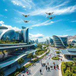 A futuristic vision of Saravan County, Iran, set 100 years from now