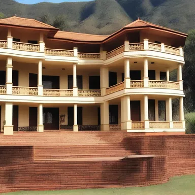 The luxurious Swazi palace showcased intricate Swazi architectural designs.