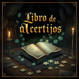 An alternative book cover design for "Libro de acertijos misteriosos"