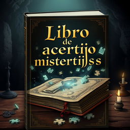 An alternative book cover design for "Libro de acertijos misteriosos"