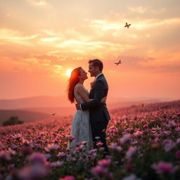 A breathtakingly beautiful scene depicting the essence of love