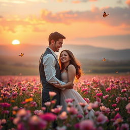 A breathtakingly beautiful scene depicting the essence of love