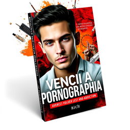 A striking e-book cover design themed around "Venci a Pornografia" (I Overcame Pornography)