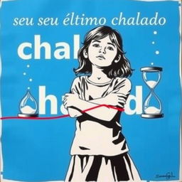 A captivating image with a vivid blue background, featuring the words 'seu último chamado' prominently displayed