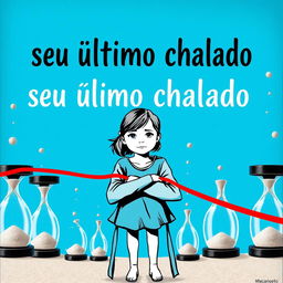 A captivating image with a vivid blue background, featuring the words 'seu último chamado' prominently displayed