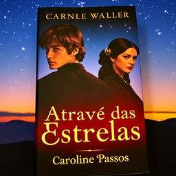 A compelling book cover showing Anakin Skywalker and Padmé Amidala in the background, against a captivating starry sky during twilight