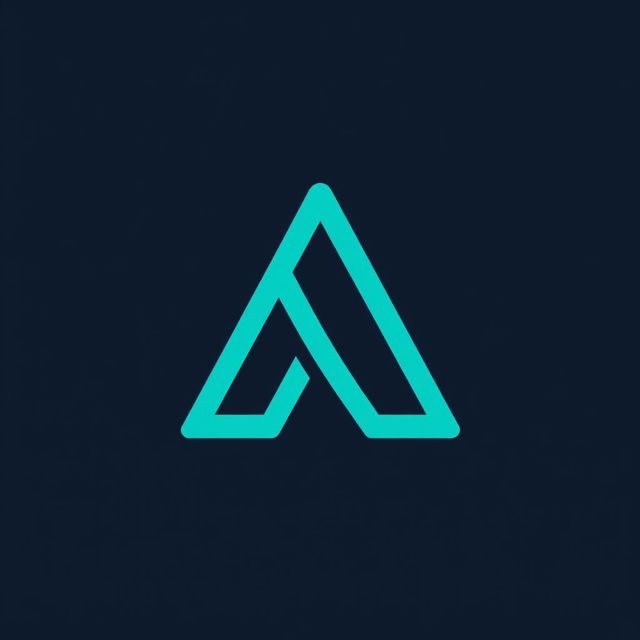 A modern and sleek logo design featuring a stylized letter 'A' intertwined with geometric shapes