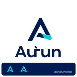 A modern and sleek logo design featuring a stylized letter 'A' intertwined with geometric shapes