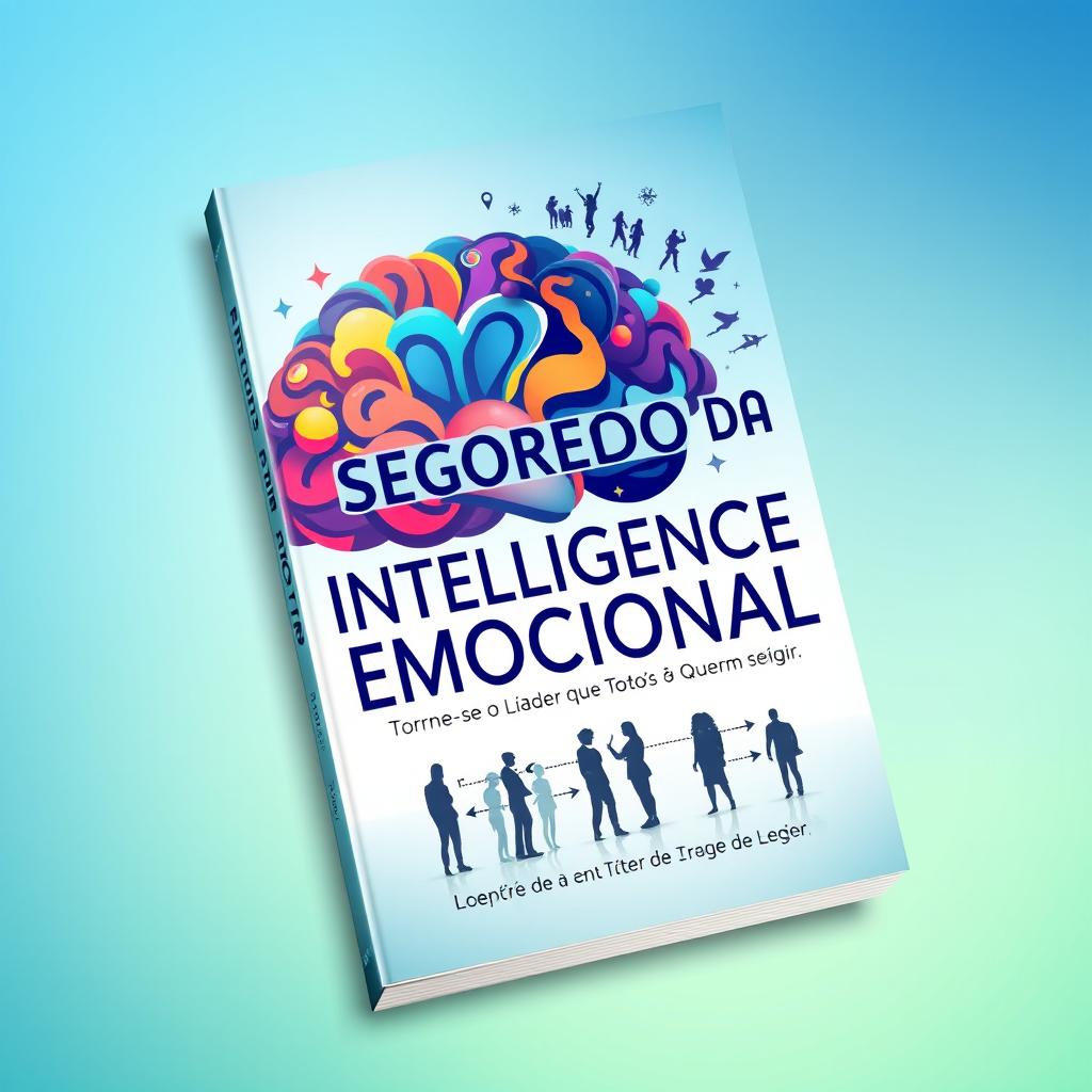 A striking ebook cover design for the title 'Segredos da Inteligência Emocional: Torne-se o Líder que Todos Querem Seguir'