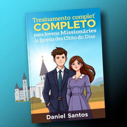 A modern eBook cover titled 'Treinamento Completo para Jovens Missionários da Igreja de Jesus Cristo dos Santos dos Últimos Dias' by Daniel Santos