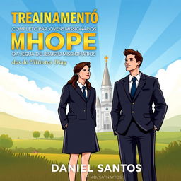 A modern eBook cover titled 'Treinamento Completo para Jovens Missionários da Igreja de Jesus Cristo dos Santos dos Últimos Dias' by Daniel Santos