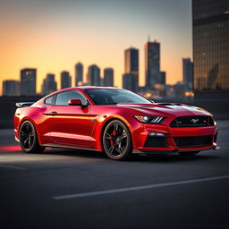 A stunning sport V8 car parked in an urban environment