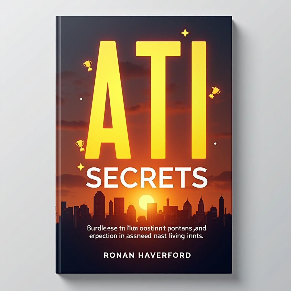 A flat cover design for a book titled 'ATI Secrets' by author Ronan Haverford