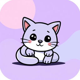 A simple and cozy Discord server icon featuring a cute cat